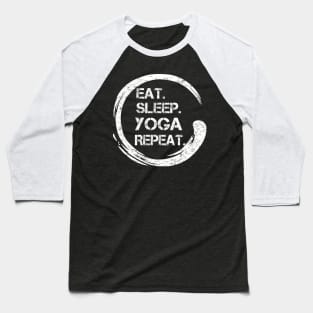 Eat Sleep Yoga Repeat Zen Baseball T-Shirt